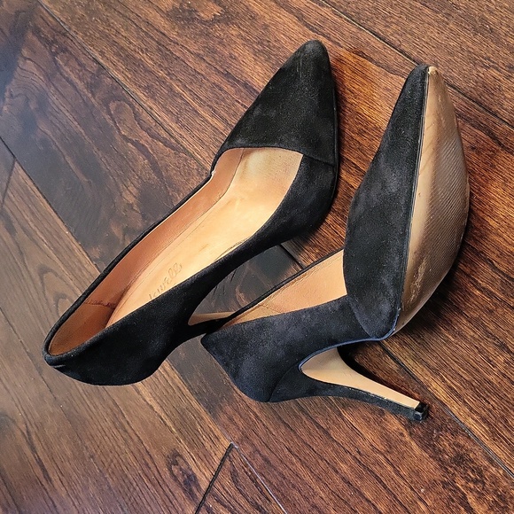 Madewell 1937 Black Suede Pump Size 7.5 - Picture 3 of 5